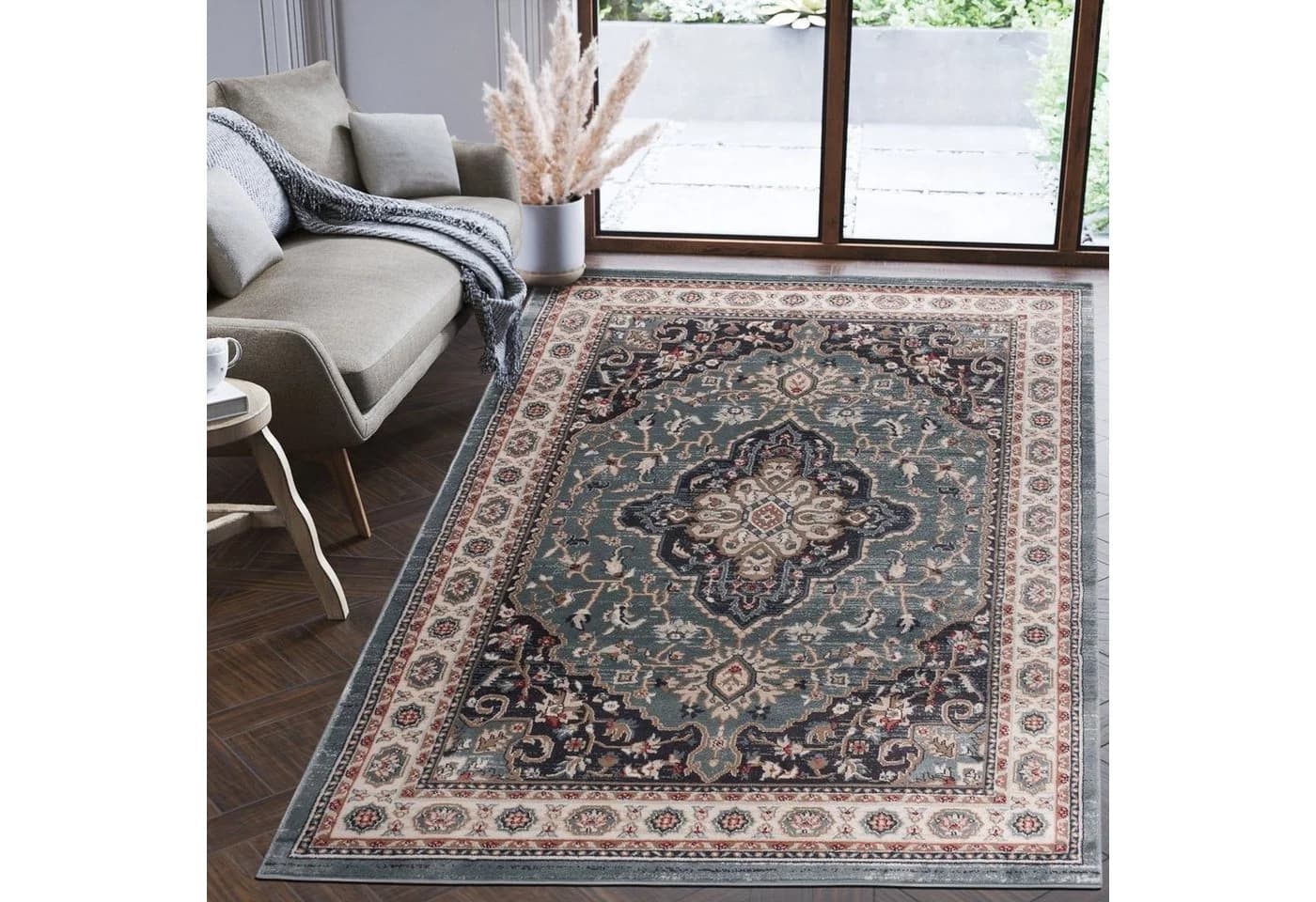 Mazovia Orientteppich Oriente Teppich Blau Schwarz 60x100 cm