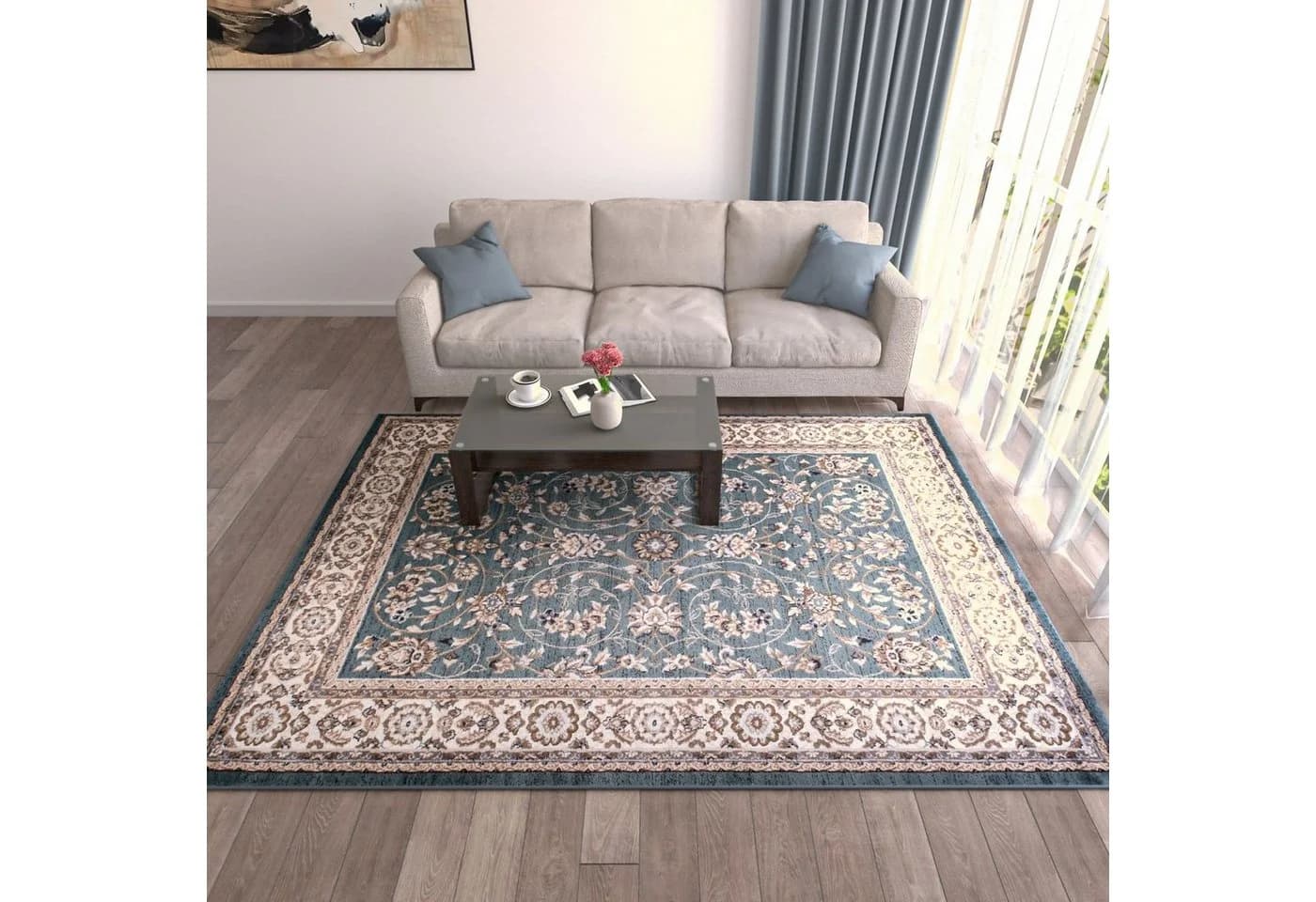 Mazovia Orientteppich 60x100 cm Blau - Bild 4