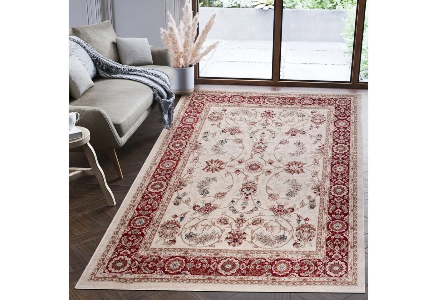 Mazovia Orientteppich Oriente Teppich - Traditioneller Teppich Creme Rot 120x170 cm