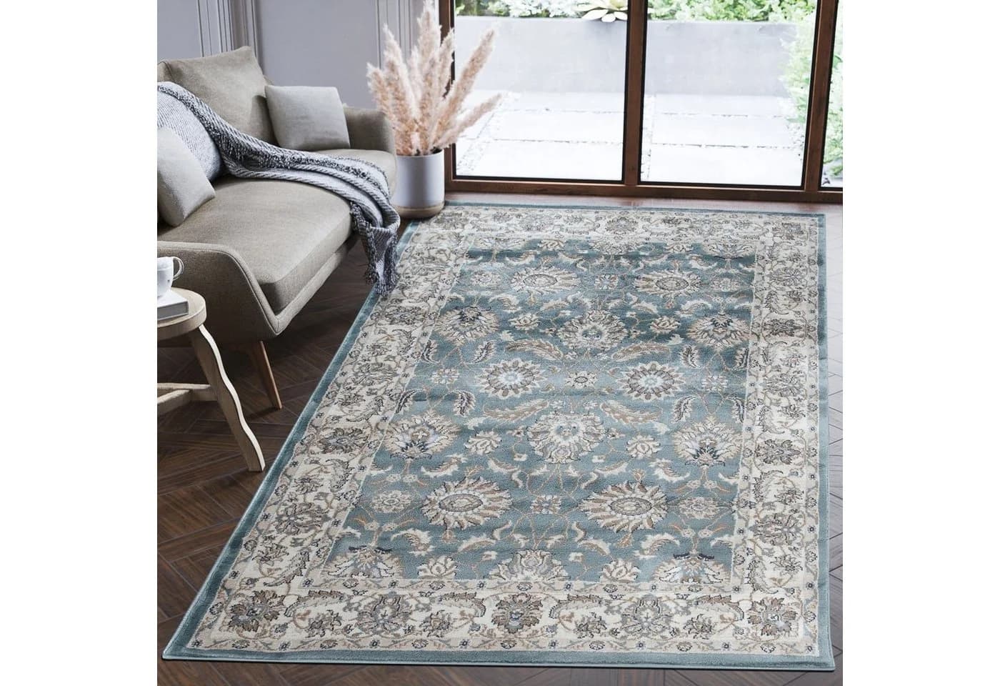 Mazovia Orientteppich Blau Orientalisch Pflegeleicht
