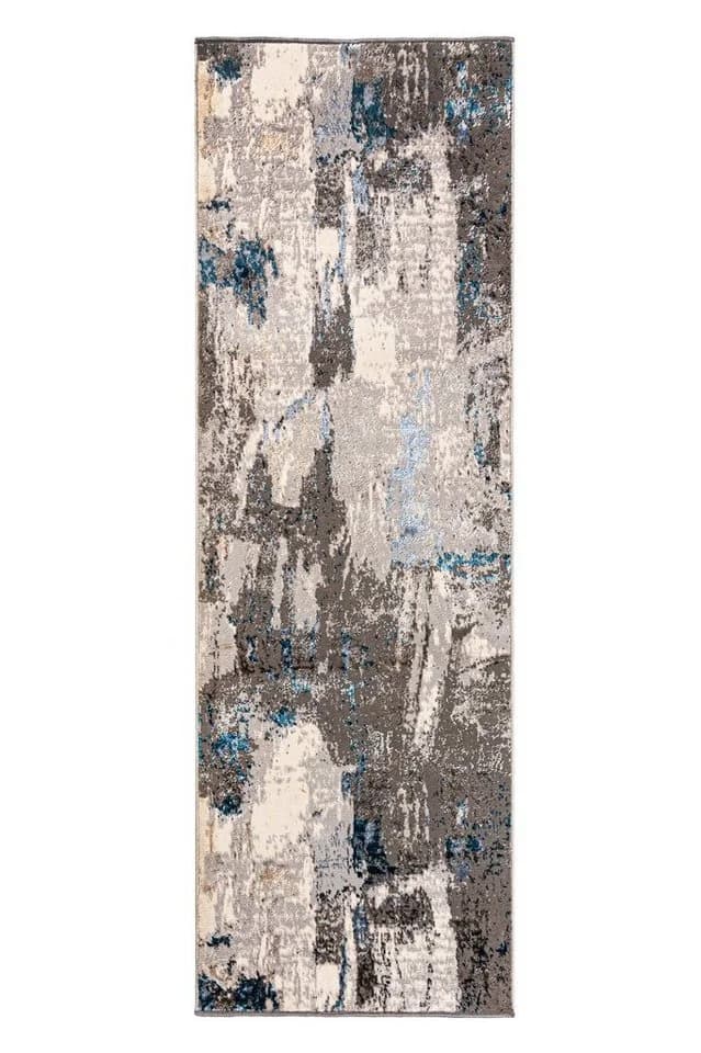 Mazovia Läufer Modern Beige Grau Blau Kurzflor - Bild 2