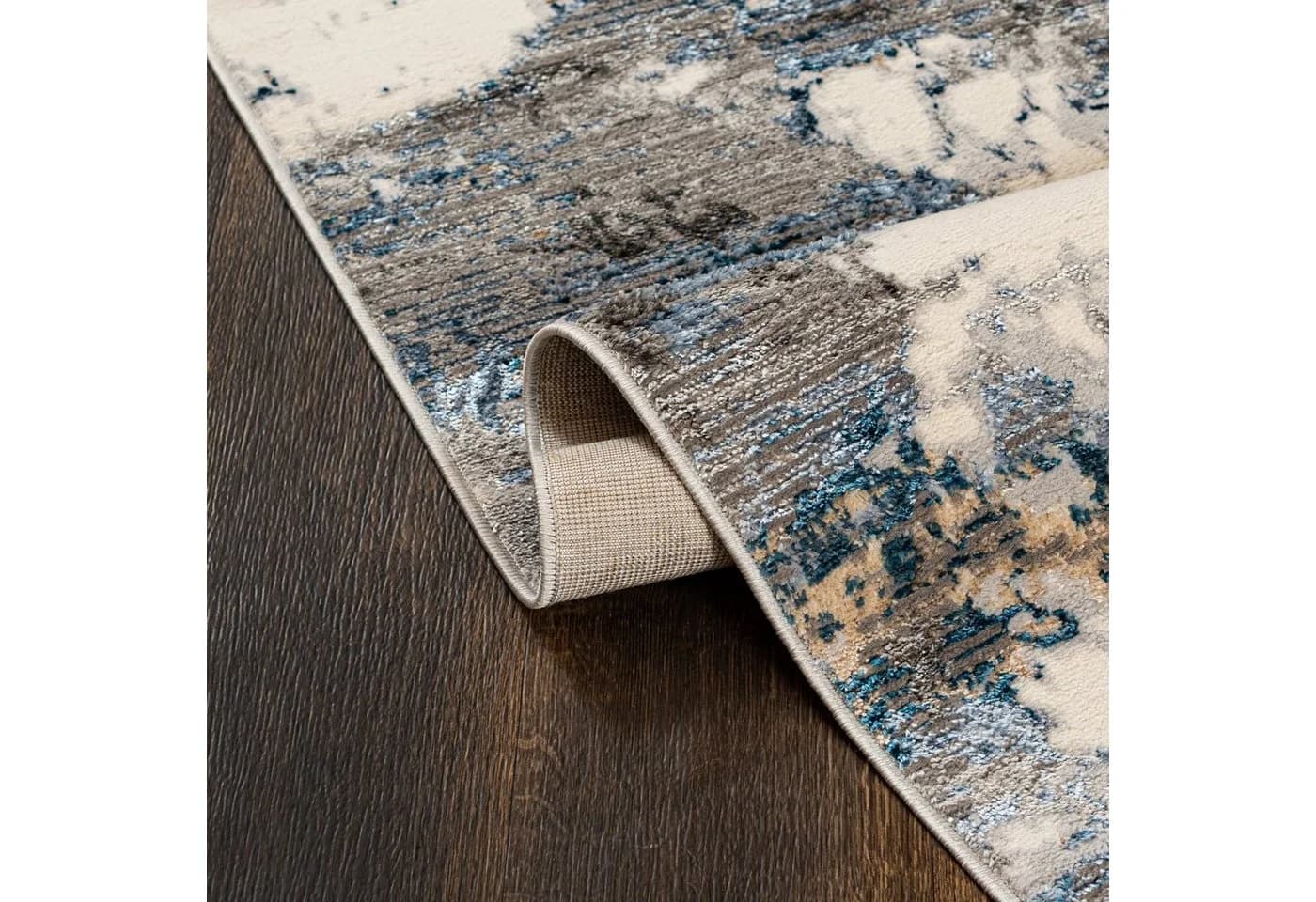 Mazovia Läufer Modern Beige Grau Blau Kurzflor - Bild 3
