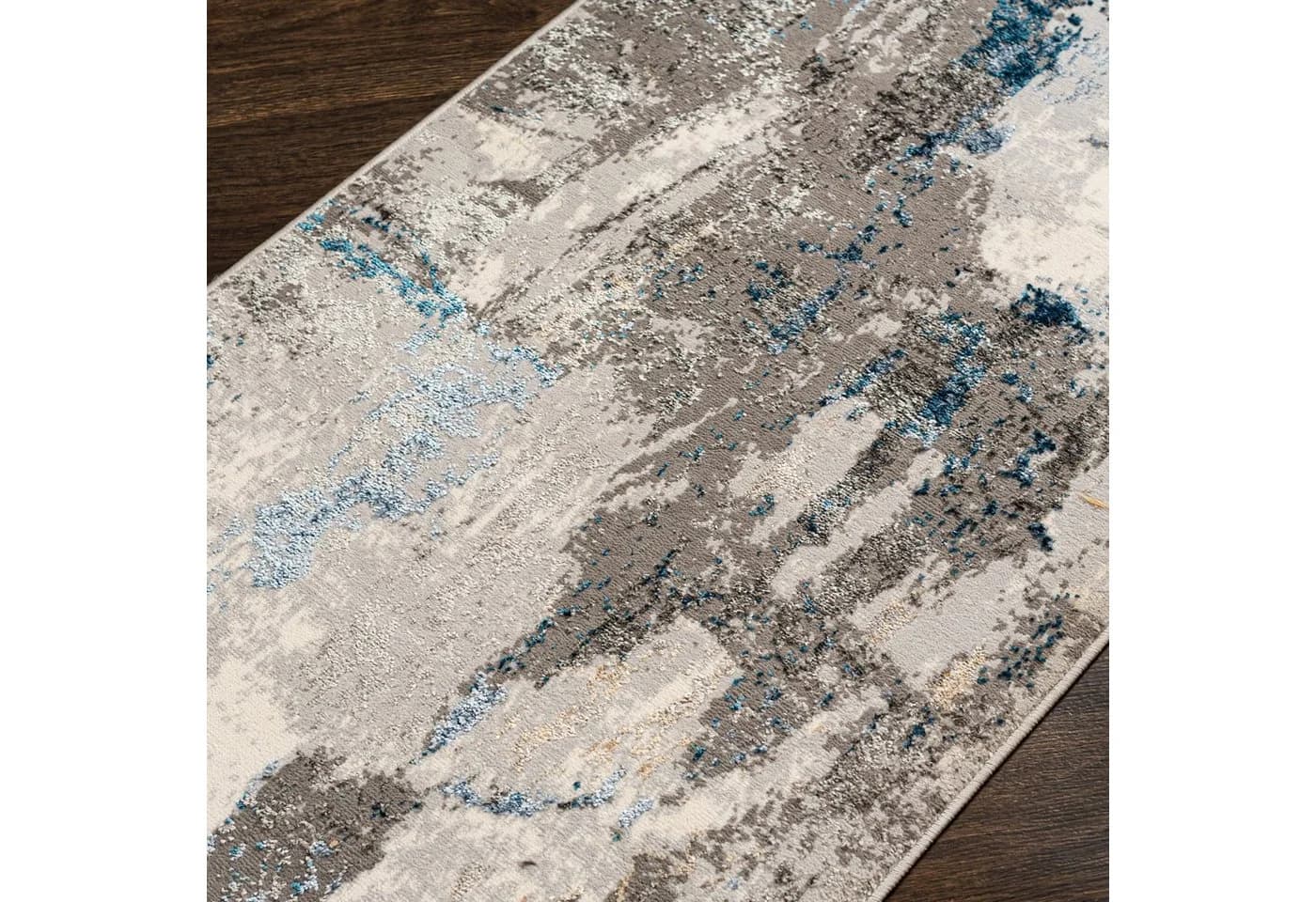 Mazovia Läufer Modern Beige Grau Blau Kurzflor - Bild 5