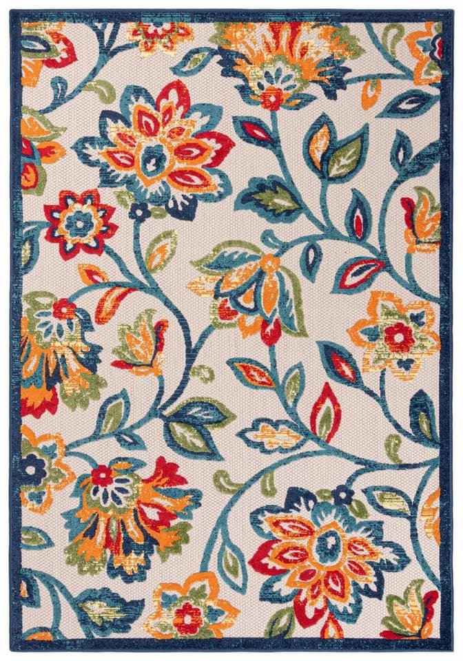 Mazovia Designteppich In- & Outdoor Teppich Wetterfest & UV-beständig Balkon - Bunt, 80 x 150 cm, Höhe 6 mm, Kurzflor, Weich, Pflegeleicht, Flachgewebe - Bild 2
