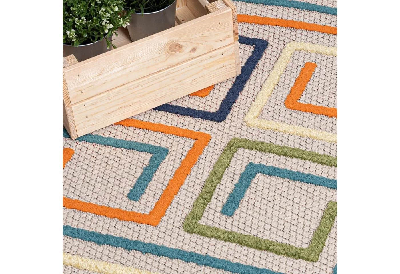Mazovia Designteppich In- & Outdoor Bunt Wetterfest UV-beständig - Bild 3