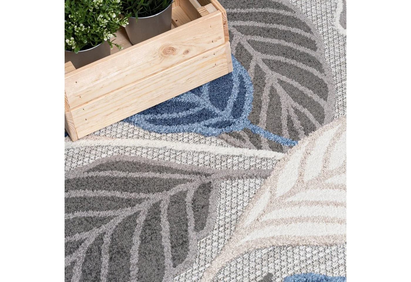 Mazovia Designteppich In- & Outdoor Blau Grau - Bild 3