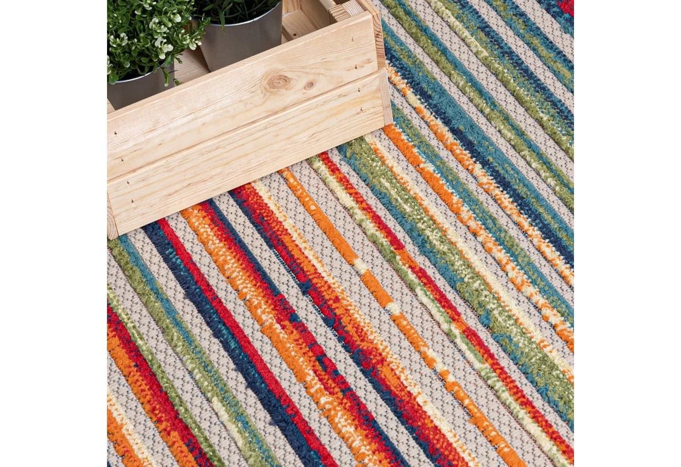 Mazovia Designteppich In- & Outdoor Teppich Wetterfest & UV-beständig Balkon Bunt Kurzflor - Bild 3