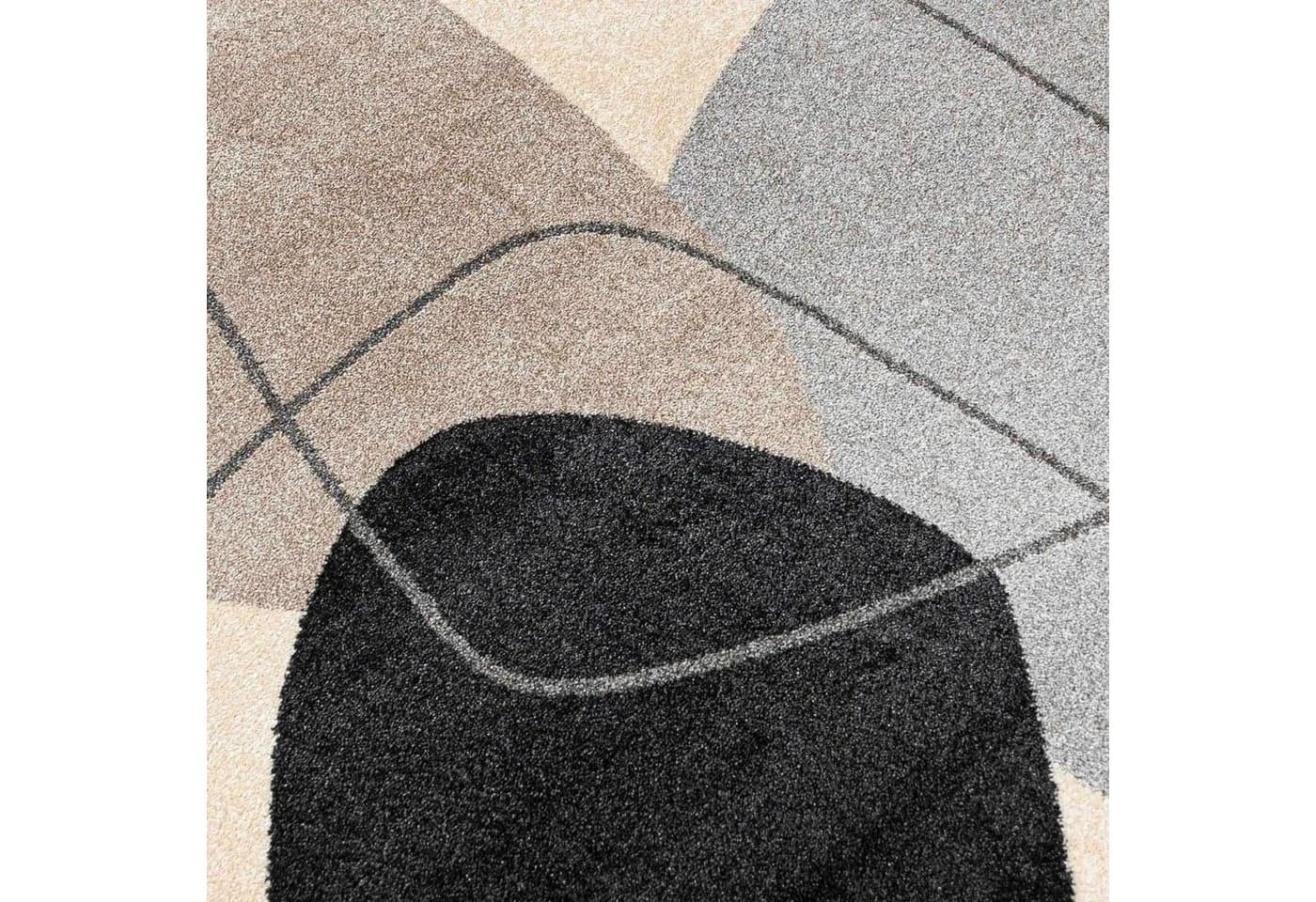 Mazovia Designteppich Modern Beige Grau Kurzflor - Bild 5