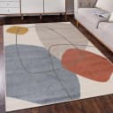 Mazovia Designteppich Modern Kurzflor Beige Grau Schwarz Japandi Bild 2