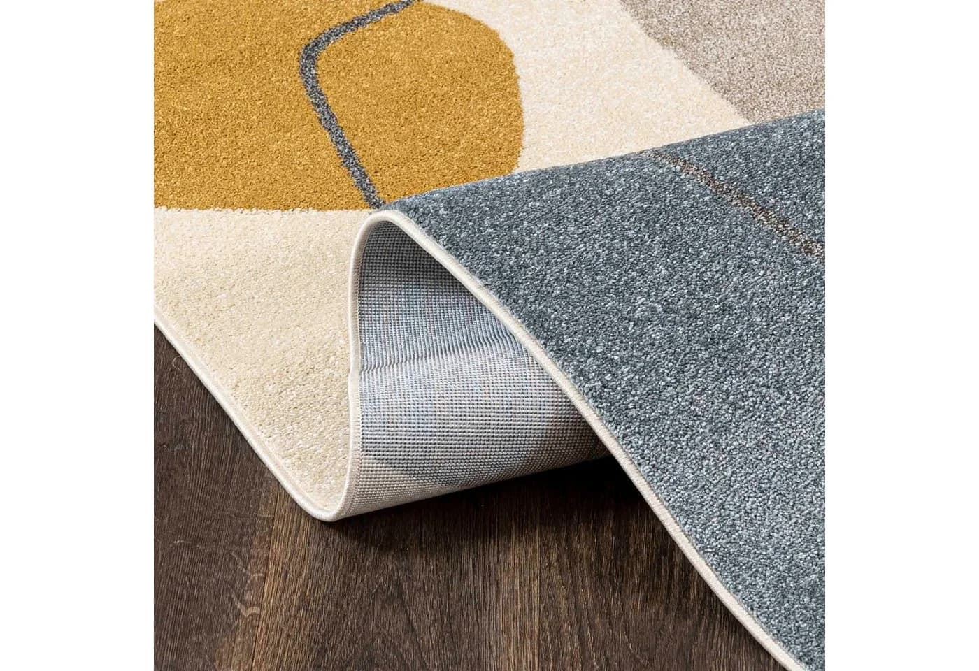 Mazovia Designteppich Modern Kurzflor Beige Grau Schwarz Japandi - Bild 4