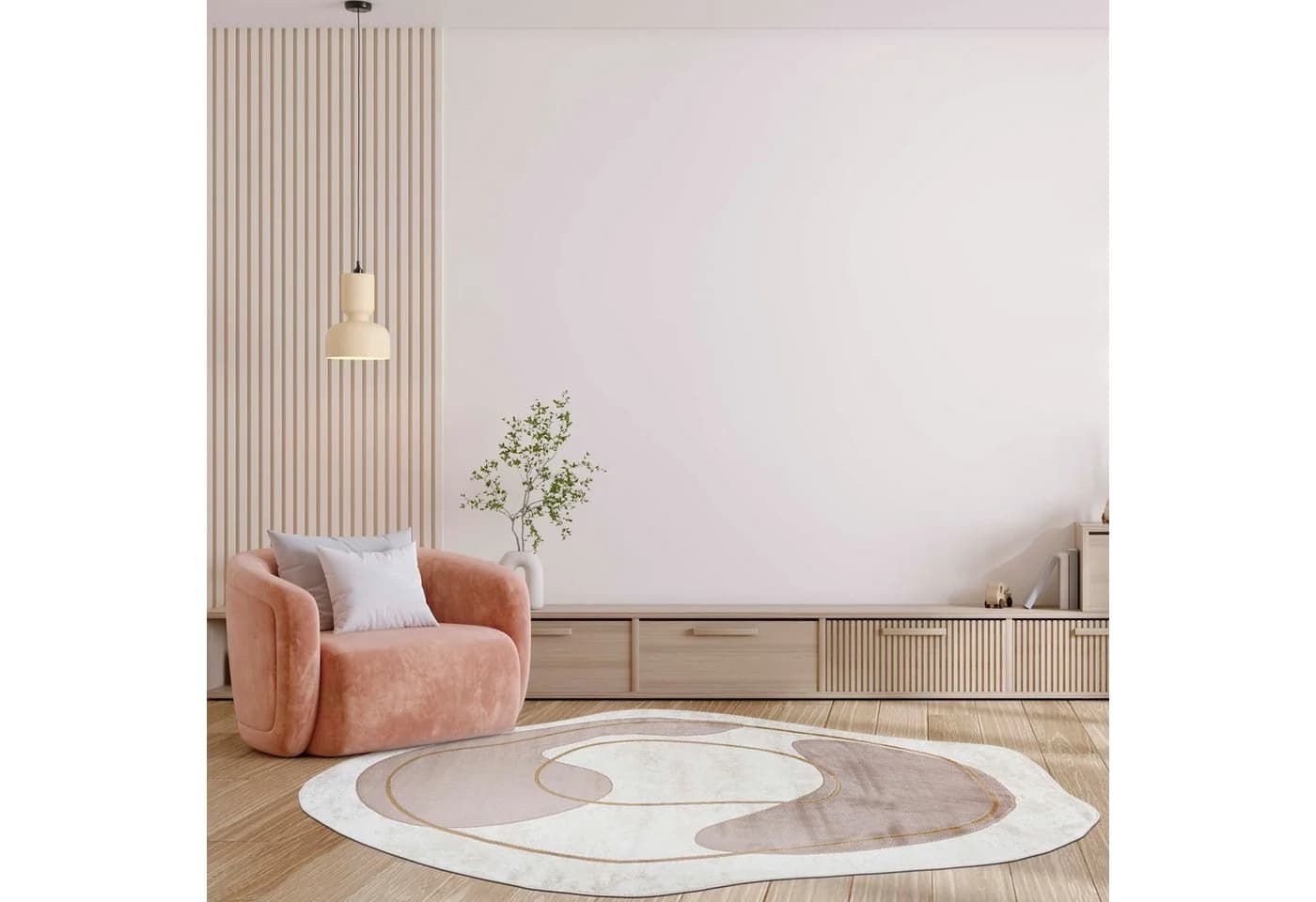 Mazovia Designteppich Modern Geometrisch Beige Creme - Bild 3