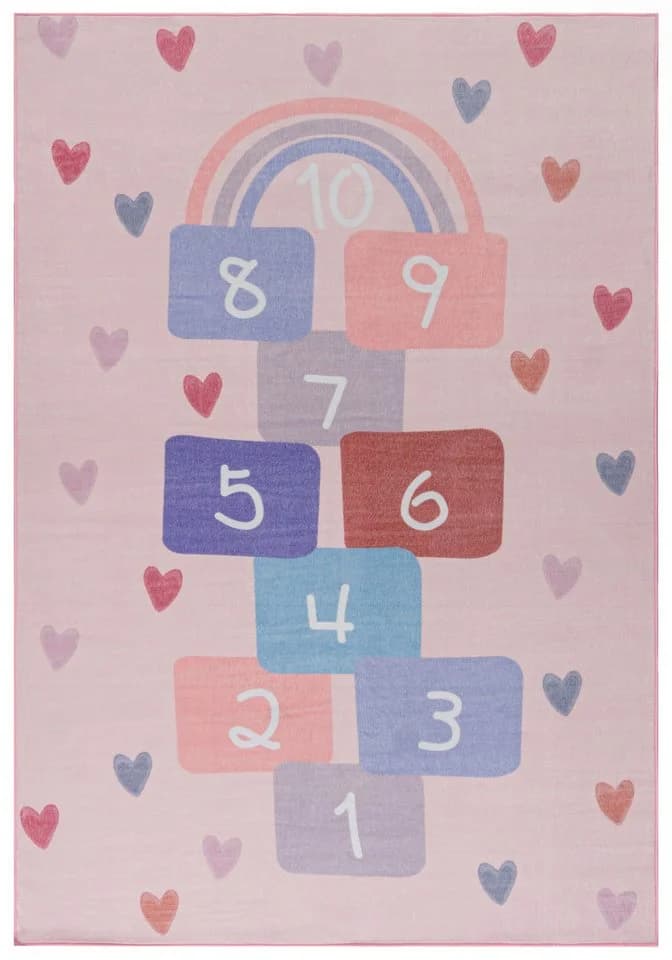 Mazovia Designteppich Kinder Hüpfspiel Rosa - Bild 2