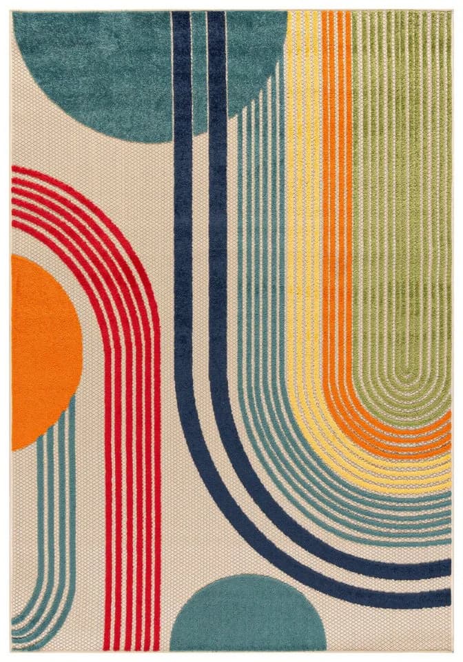 Mazovia Designteppich Geometrisch Beige/Bunt - Bild 2