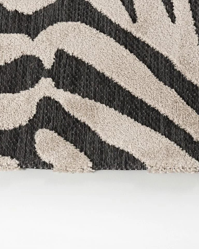 Mazovia Designteppich Tierisch Terrasse 120x170 cm Beige/Schwarz/Creme - Bild 5