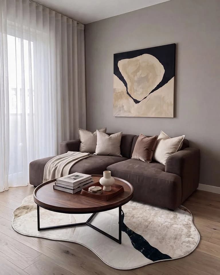 Mazovia Designteppich Modern Abstrakt Beige Braun 140x200 cm - Bild 3