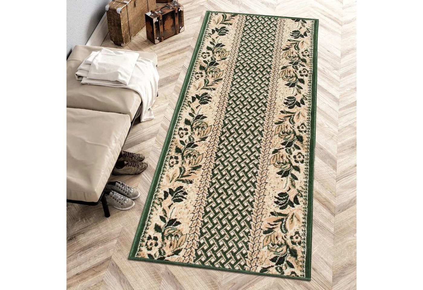 Mazovia Läufer Retro Braun Rot 90x125 cm Fußbodenheizung