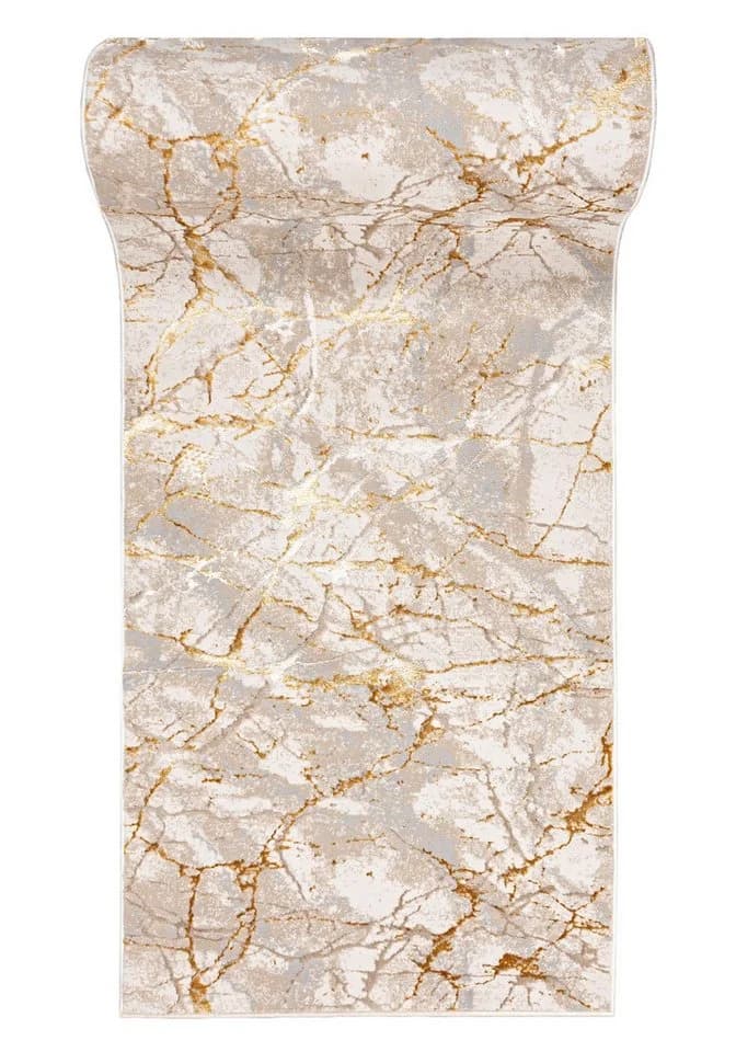Mazovia Läufer Glamour Abstrakt Braun Grau 70x100 cm - Bild 2