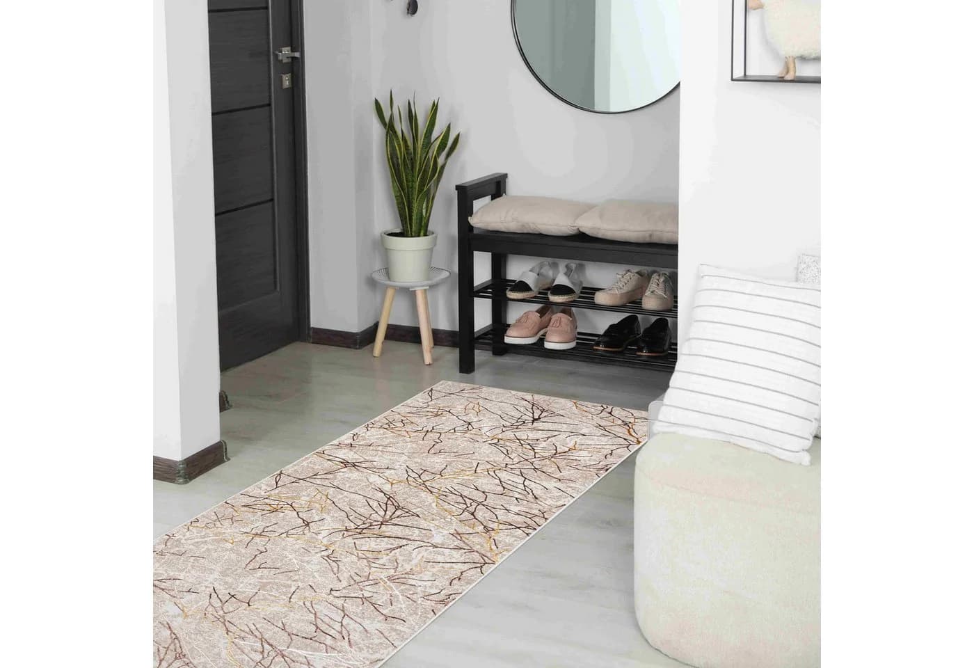Mazovia Läufer Glamour Abstrakt Beige Creme - Bild 3