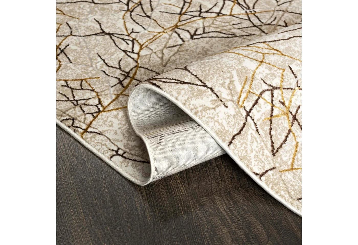 Mazovia Läufer Glamour Abstrakt Beige Creme - Bild 4