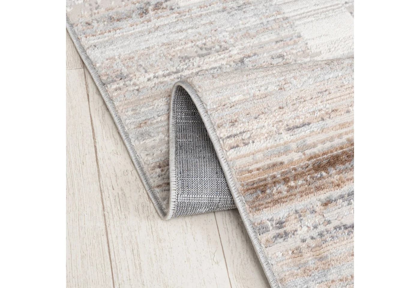 Mazovia Läufer Modern Abstrakt Beige Creme Fußbodenheizung - Bild 4