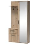 Marmex Möbel Kompaktgarderobe LUX Eiche Artisan mit Spiegel Bild 1