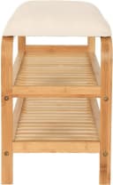 AD.CON Schuhbank aus Bambus mit Sitzkissen Beige/Grau Bild 1