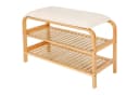 AD.CON Schuhbank aus Bambus mit Sitzkissen Beige/Grau Bild 2