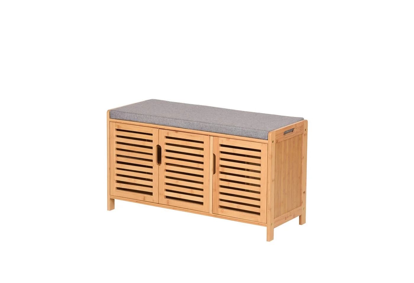 AD.CON Schuhbank Bambus mit Schrank und Sitzkissen - Bild 2