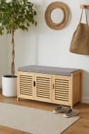 AD.CON Schuhbank Bambus mit Schrank und Sitzkissen Bild 3