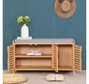 AD.CON Schuhbank Bambus mit Schrank und Sitzkissen Bild 5