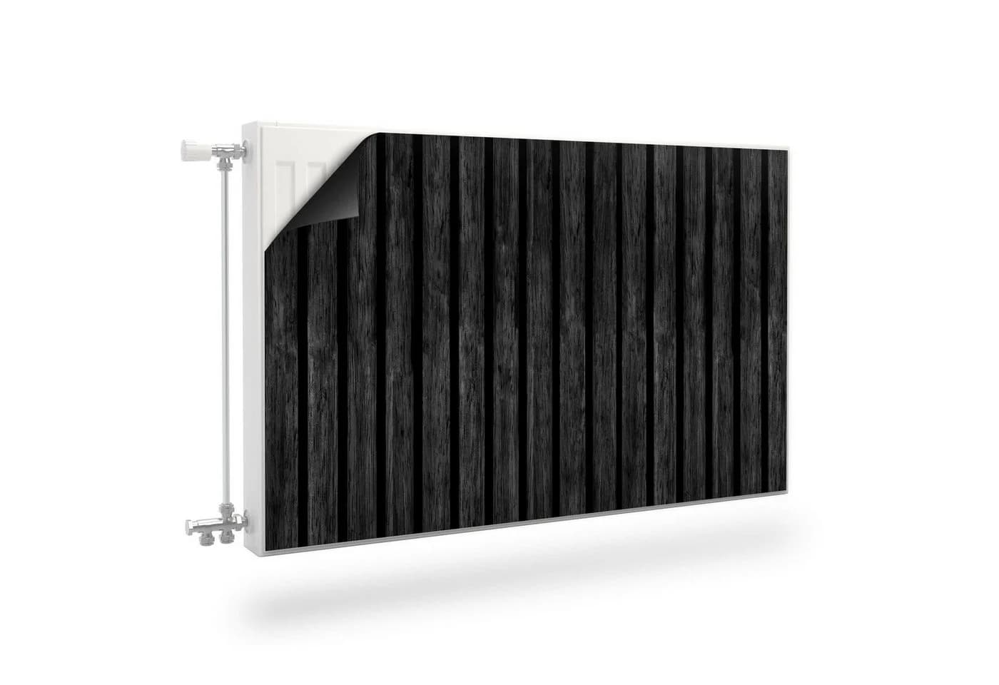 Muralo Magnetfolie Heizkörperverkleidung Schwarz Holzlamellen - Bild 2