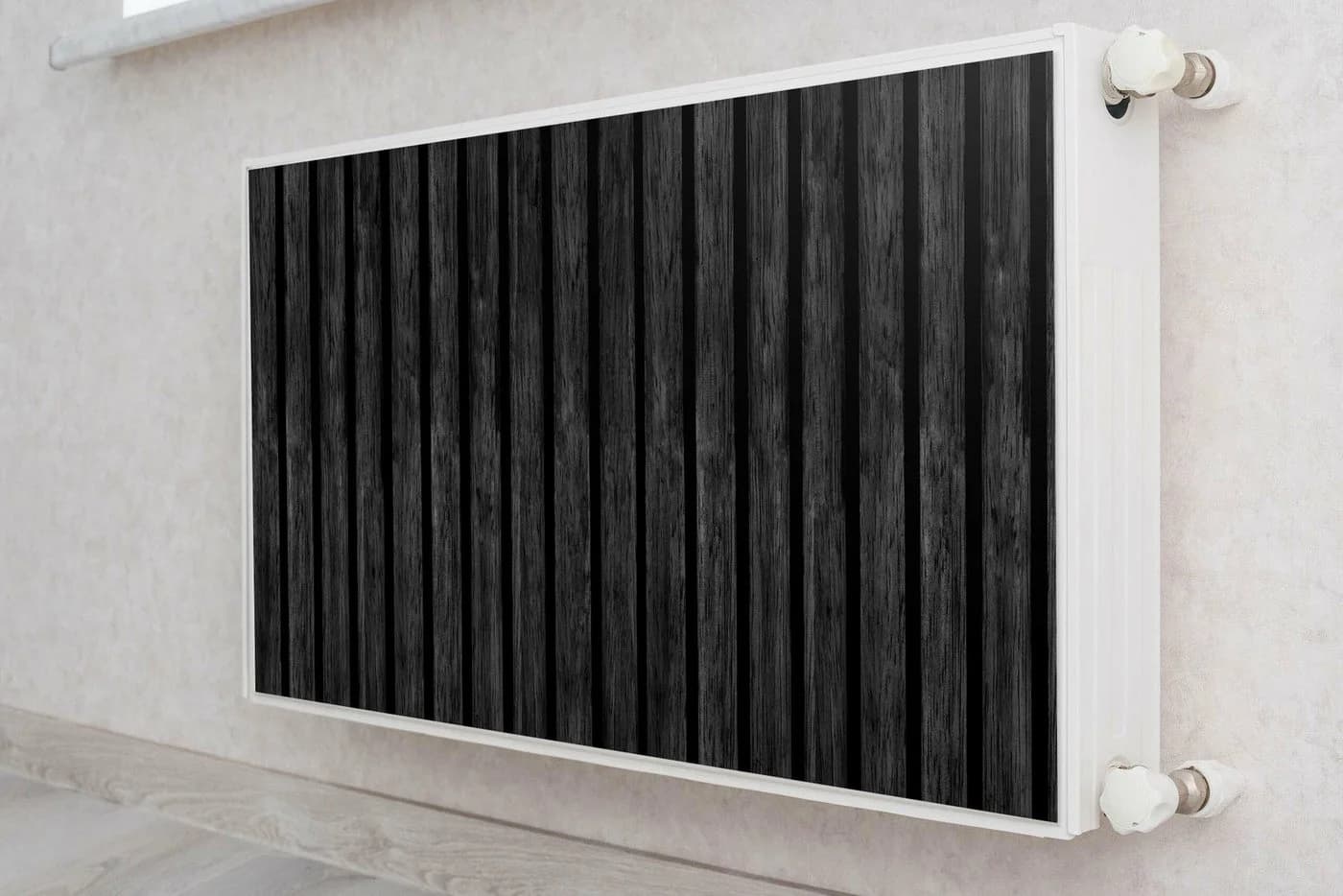 Muralo Magnetfolie Heizkörperverkleidung Schwarz Holzlamellen - Bild 5