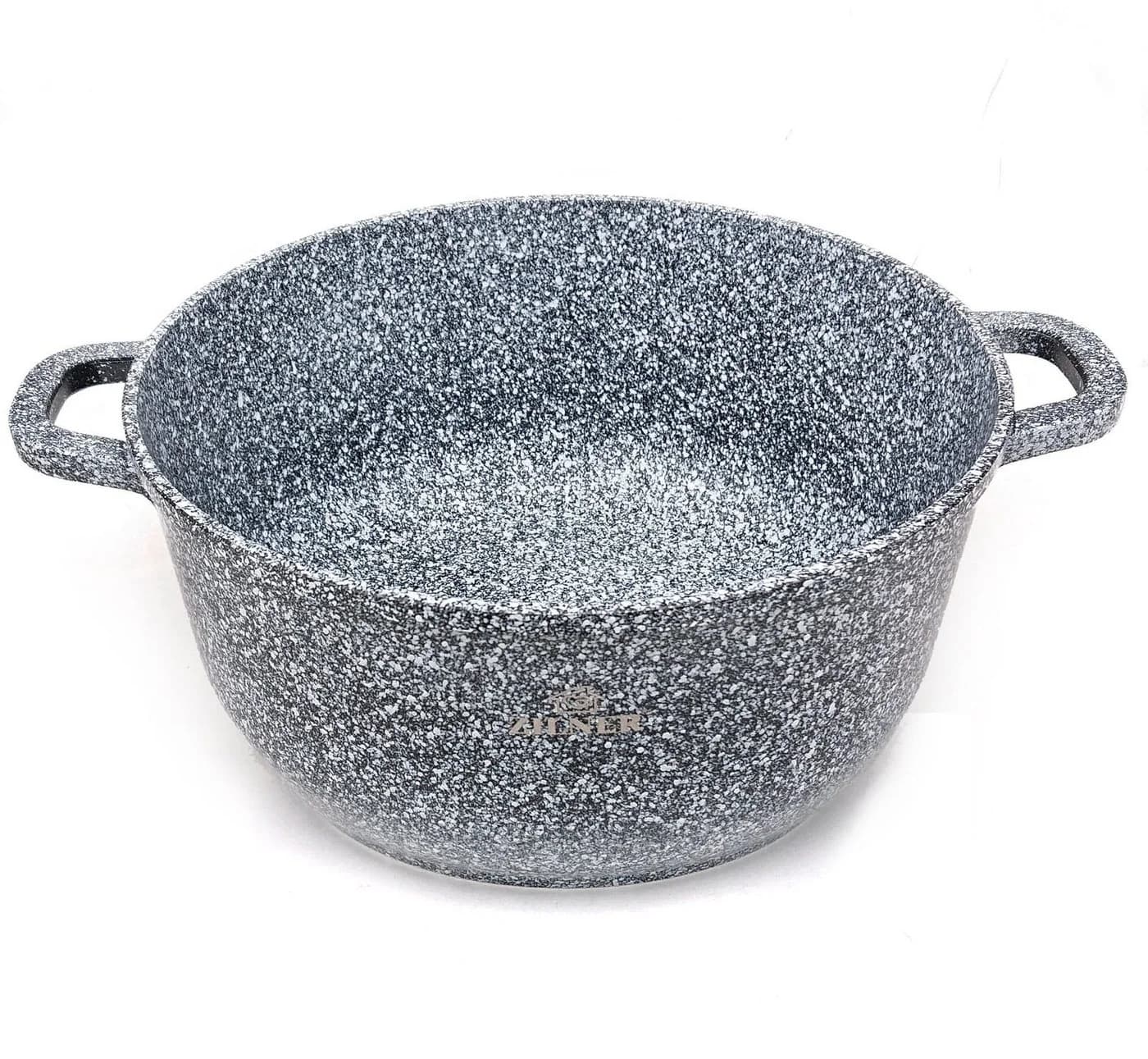 Zilner Topf-Set 10-tlg. Grau Keramik-Marmor-Beschichtung Induktion - Bild 4