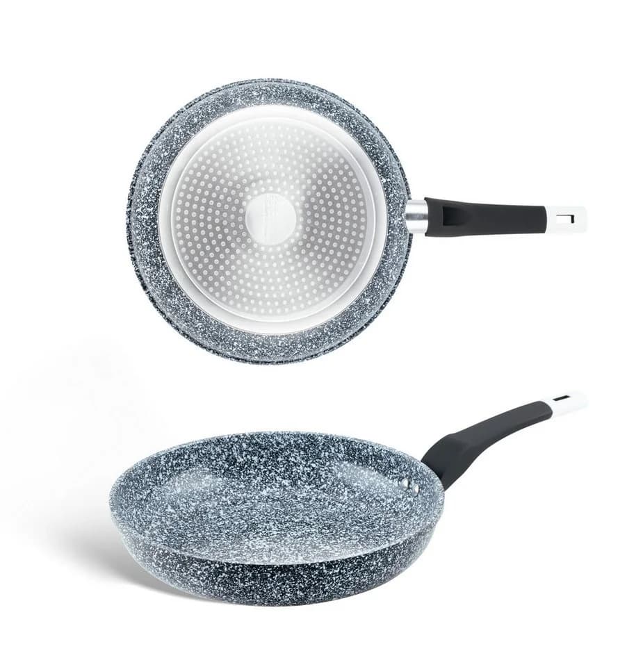 Edenberg Bratpfanne mit Keramik-Granit-Beschichtung Grau Aluminiumguss