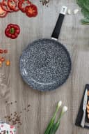 Edenberg Bratpfanne mit Keramik-Granit-Beschichtung Grau Aluminiumguss Bild 3