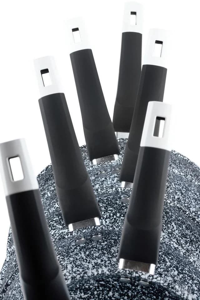 Edenberg Bratpfanne mit Keramik-Granit-Beschichtung Grau Aluminiumguss - Bild 5