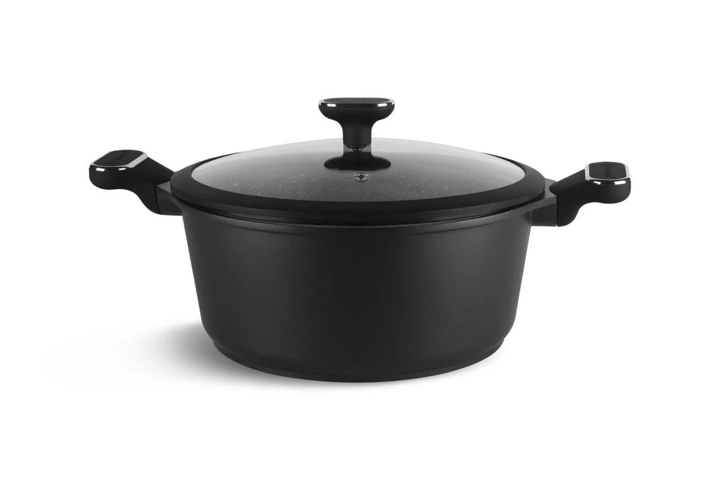 Edenberg Topf-Set 10 tlg. Schwarz Aluminium Keramik