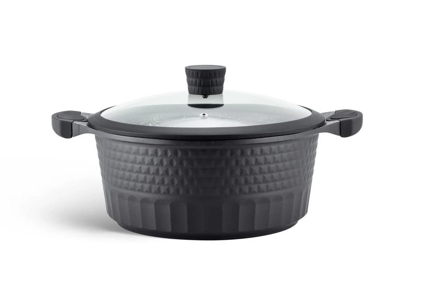 Edenberg Topf-Set 10-tlg. Schwarz Aluminium Keramik Induktion