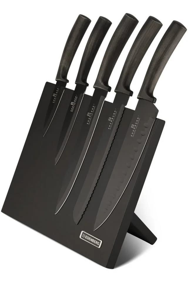 Edenberg Messer-Set 6-tlg. mit Magnetblock Schwarz - Bild 2