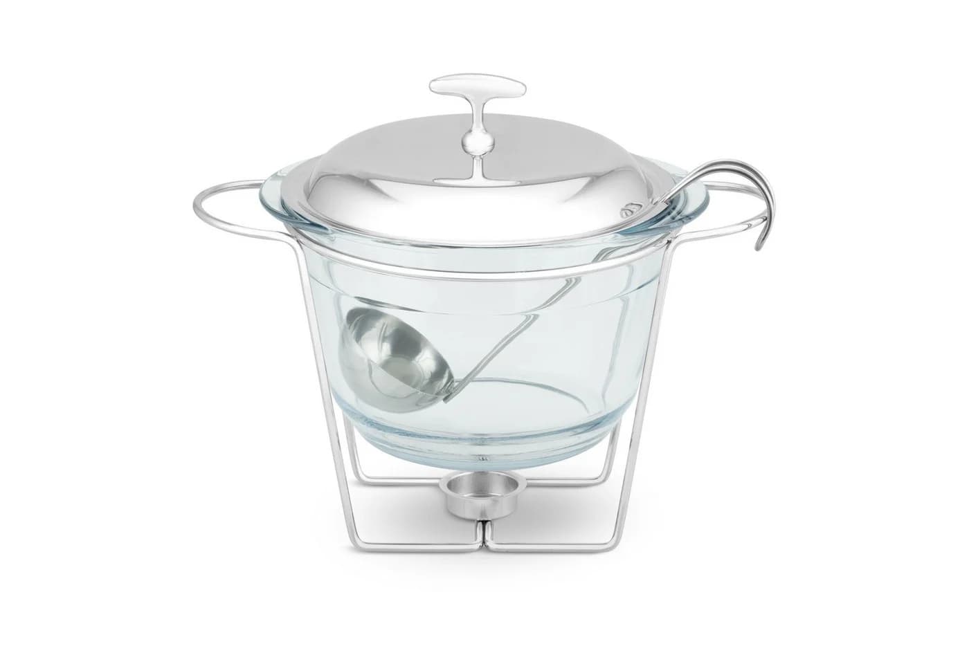 Edenberg Speisenwärmer 4,0L Edelstahl Glas 3-tlg. Warmhaltebehälter - Bild 2