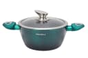 Edenberg Topf-Set Rosa Bella 8-tlg. Aluminiumguss Keramik Edelstahl Bild 3