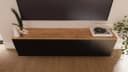Platan Room Lowboard LUNA TV-Sideboard Hochglanz Eiche Gold Matt Korpus Bild 3