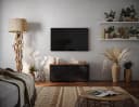 Platan Room Lowboard LUNA TV-Sideboard Hochglanz Eiche Gold Matt Korpus Bild 4