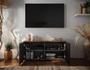 Platan Room Lowboard LUNA TV-Sideboard Hochglanz Eiche Gold Matt Korpus Bild 5