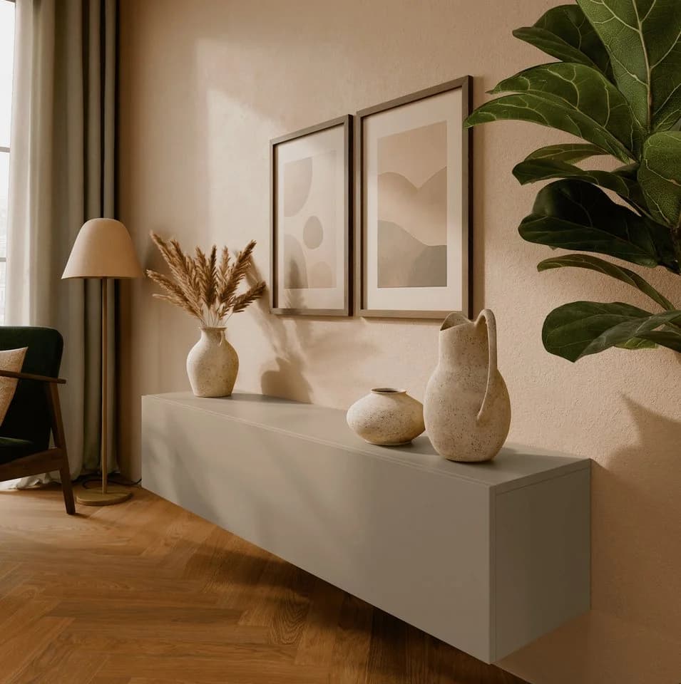 Platan Room Lowboard Kira Fernsehschrank Beige Matt - Bild 2