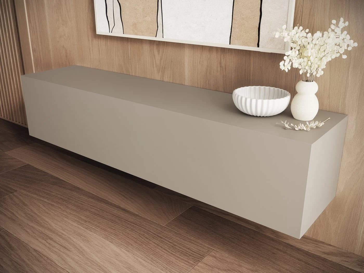 Platan Room Lowboard Kira Fernsehschrank Beige Matt - Bild 4