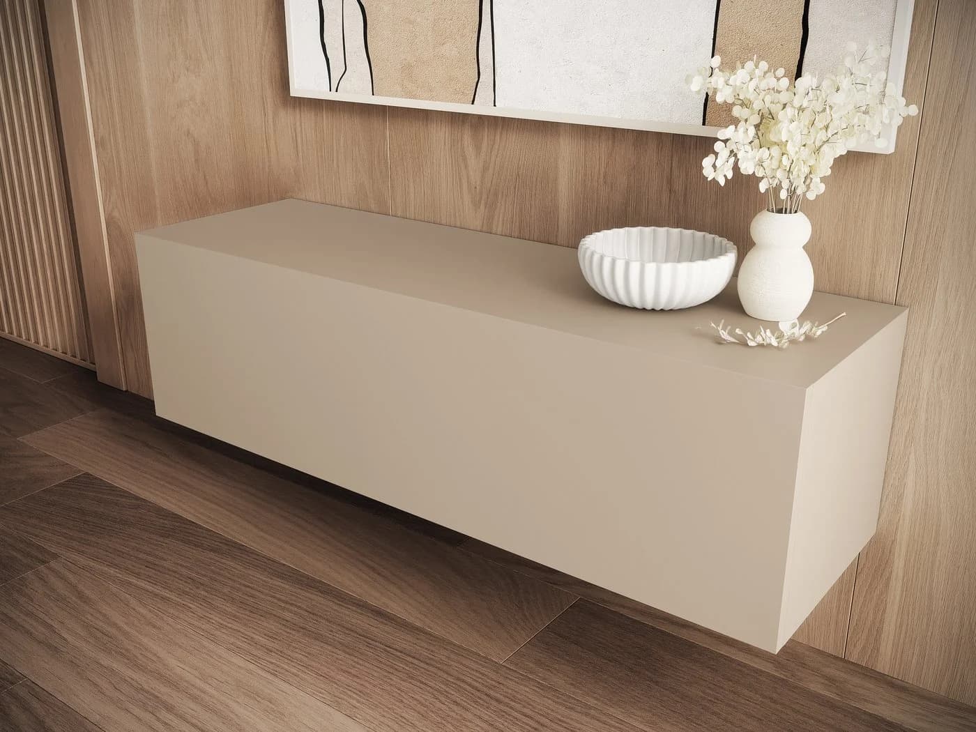 Platan Room Lowboard Kira Fernsehschrank Beige Matt - Bild 2