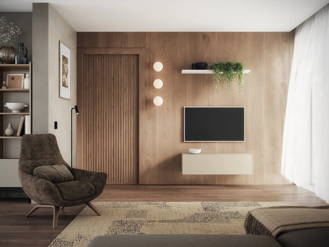 Platan Room Lowboard Kira Fernsehschrank Beige Matt - Bild 5
