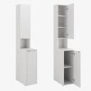 Platan Room LORA Badschrank Hochschrank Weiß Matt PVC Bild 2