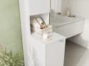 Platan Room LORA Badschrank Hochschrank Weiß Matt PVC Bild 3